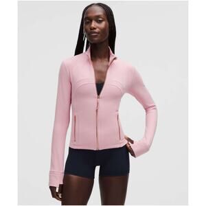 NWT Lululemon Define Cropped Jacket Pink Organza & Gold Yoga Gym Workout Size 6